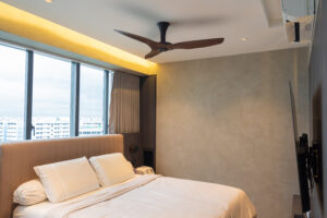 Brown Haiku in the bedroom