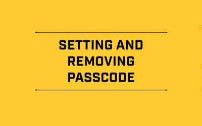 Support Videos – WSC – Setting and removing Passcode